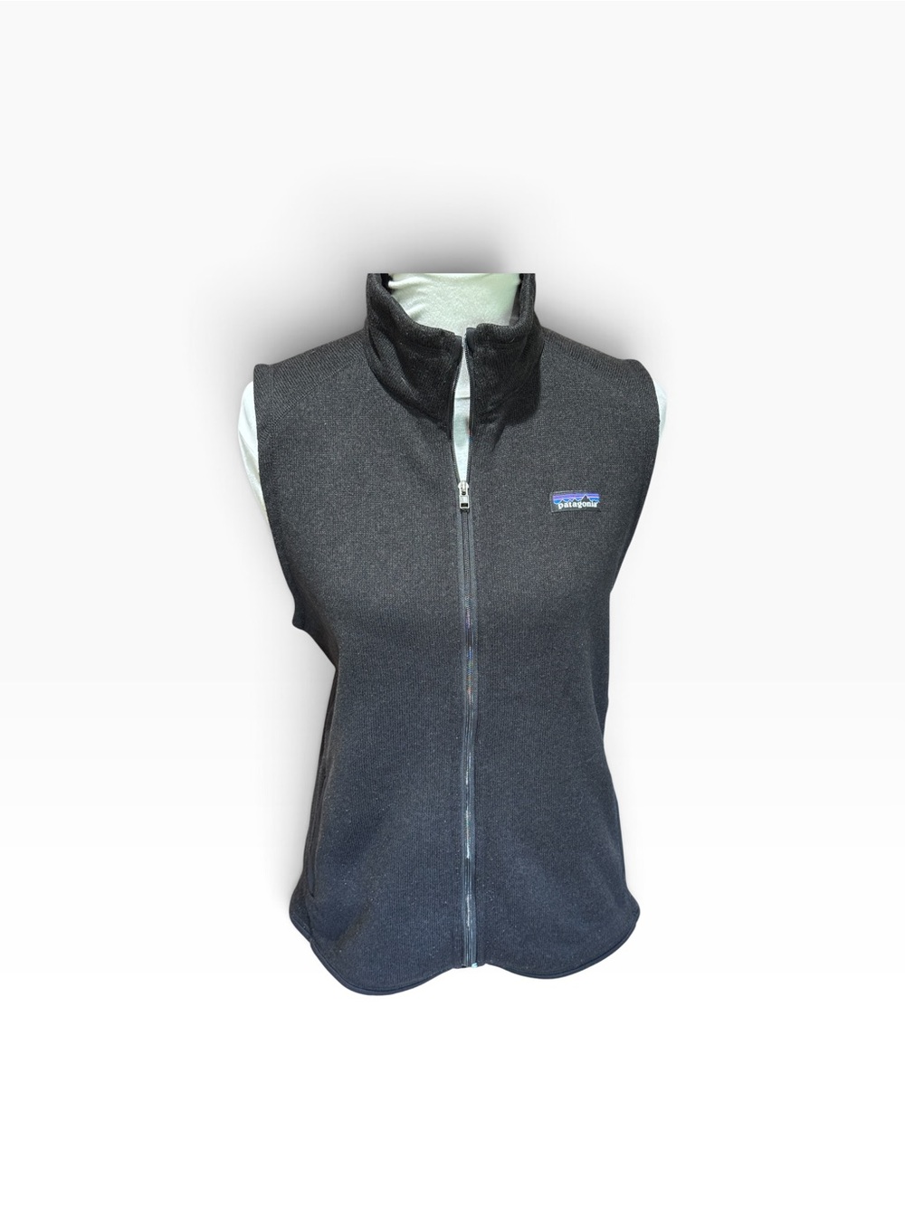 Patagonia Black Women's Fleece Vest with Chest Logo